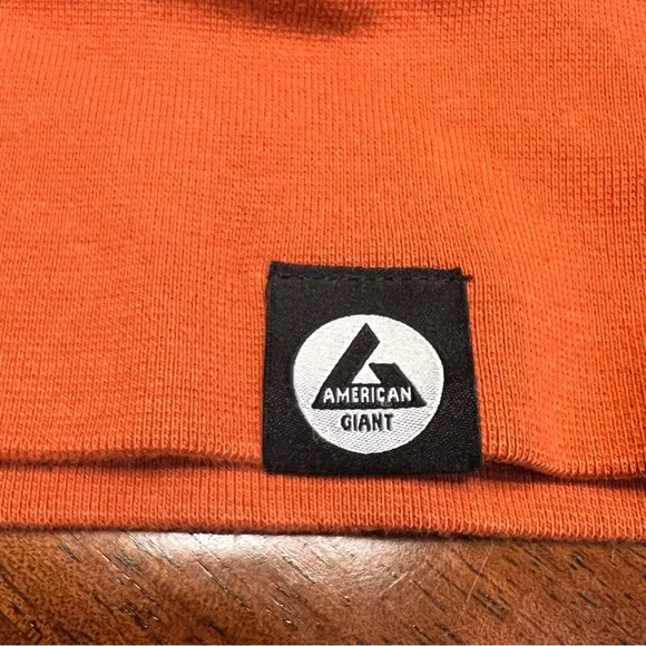 American Giant Classic Mens M Orange full Zip-Up heavy cotton Hoodie sweatshirt - Picture 3 of 14